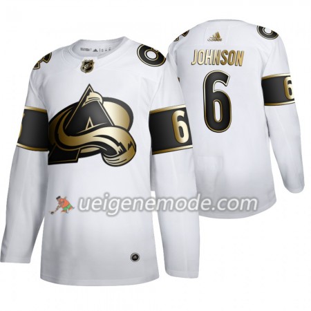 Herren Eishockey Colorado Avalanche Trikot Erik Johnson 6 Adidas 2019-2020 Golden Edition Weiß Authentic